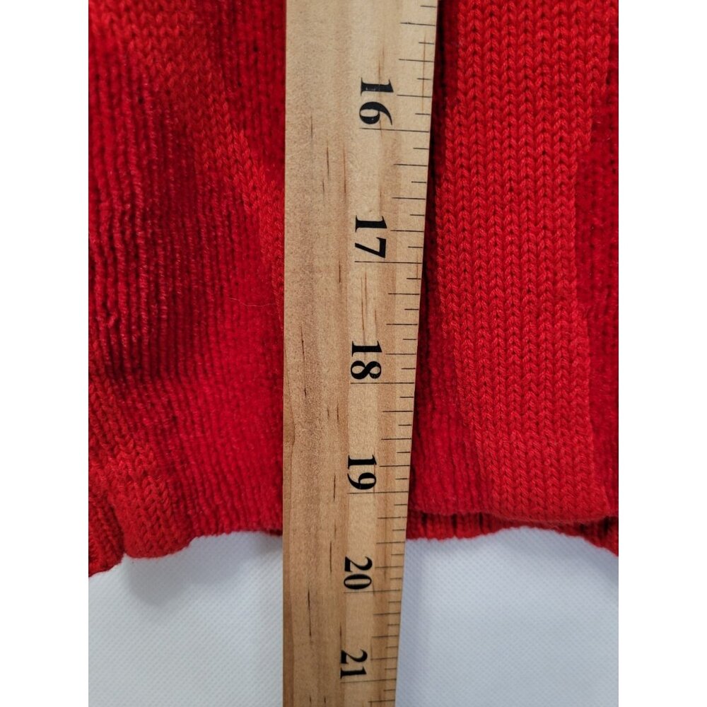 VTG Rebecca Thomas Red Black Faux Fur Collar Zip Front Zebra Print Rib Knit Vest - Picture 5 of 11